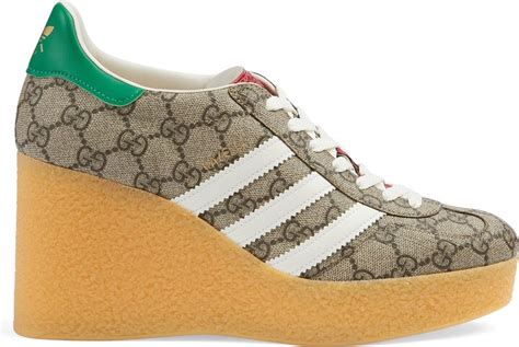 gucci adidas gazelle platform|gucci wedge gazelle shoes.